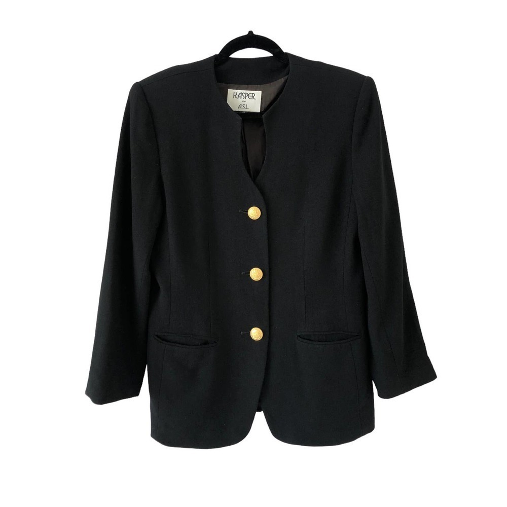 Kasper for A.S.L Vintage Wool Classic 3 Button Blazer Jacket Size 12 (fits 6)​​​